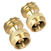 GasPro 1lb propane tank adapter two-pack for easy outdoor grilling connections.