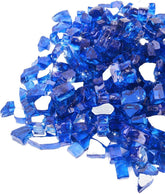 GASPRO cobalt blue fire glass with reflective surface for propane fire pits