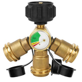 GASPRO propane splitter gauge-front shows easy readings for quick safety checks.