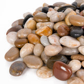 Gaspro river rocks 30lb polished pebbles for bright durable pathways.