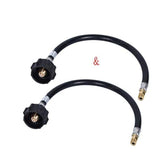 GasSaf 18-inch RV pigtail hose connector suitable for propane installations.