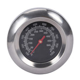 GasSaf 3-inch thermometer face in stainless steel for precise grilling.