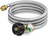GasXpert Pros 6ft hose with gauge for 1lb to 20lb propane connections
