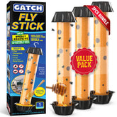 GATCH Fruit Fly Trap front view; three-pack ready for indoor and outdoor use.
