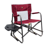 GCI Outdoor Freestyle Rocker XL with Side Table offers a convenient surface for drinks.