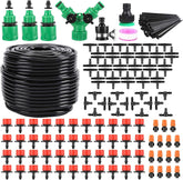 GCNBCNB drip irrigation main tube 164ft provides comprehensive garden coverage.