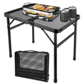 GDDGHS folding grill table folded view shows compact portability for travel.