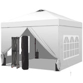 GDY 10x10 pop-up canopy frame ready for quick setup at events.