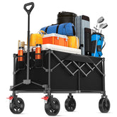 Geamen 180L collapsible wagon full capacity for camping gear and groceries.