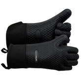 GEEKHOM BBQ Gloves illustrate heat-resistant forearm protection for grilling