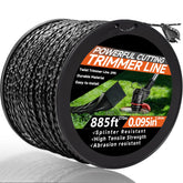 GeekNi 885ft trimmer line spool shown with Echo compatibility for versatile yard work.