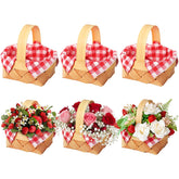 Geelin mini woven basket with handle for versatile indoor or outdoor decor
