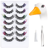 Geelin porch goose eyelashes multicolor set adds playful charm to your lawn decor