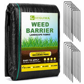 GEIGUIWA weed barrier texture closeup, durable garden use and weed suppression
