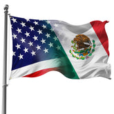 Generic america-and-mexico-flag 3x5ft doublesided for bright outdoor display.