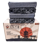 Generic BBQ Bamboo Charcoal packaging shows a 10 lb supply for longer grilling sessions.