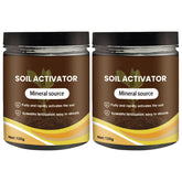 Generic soil activator bottle label promotes soil vitality with organic minerals