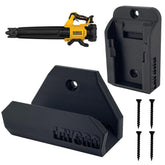 Generic wall mount for Dewalt 20V blower keeps the tool secure and within easy reach.