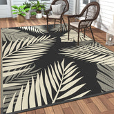 GENIMO outdoor rug 5x8 palm leaf pattern on both sides for versatile decor