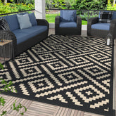 GENIMO outdoor rug 9x12 patio waterproof, easy to clean and durable.