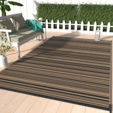 GENIMO outdoor rug with reversible pattern enhances deck style and durability