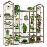 Gentingbro large plant stand displays 18-23 pots in a corner for space efficiency