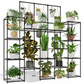 GENTINGBRO metal plant stand 63-inch tall with ventilated mesh shelves for healthier root airflow.