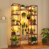 GENTINGBRO plant stand 62-2inch tall with grow lights for vertical indoor gardening.