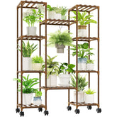 GENTINGBRO plant stand with wheels for easy mobility around the home.