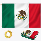 Geodurn Mexican flag 3x5ft outdoor front view for weather-resistant display.