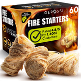 GEROSSI fire starter pack for quick indoor and outdoor fires.