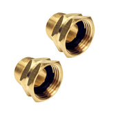 GESHATEN 3/4-inch GHT to NPT connector in brass for durable, leak-resistant garden hose setups.