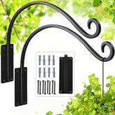 GESTONE 16inch plant hangers outdoor two-pack providing sturdy mounting for heavy baskets.