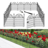 Getlay tall garden fence panel assembly provides a stable perimeter.