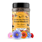 GevaGrow Mini Wildflower Seed Shaker front view for easy balcony pollinator planting.