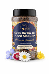 GevaGrow wildflower seeds mix in sunlit garden attracting pollinators