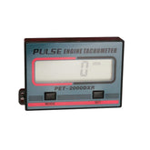 Gexmil induction tachometer on chainsaw front view enables precise timing checks
