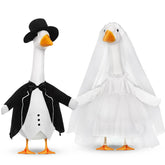 Geyoga wedding goose bride blazer for a 23-inch goose, enhancing yard decor.