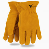 GF JustForKids gloves in gray protect little hands with synthetic leather.