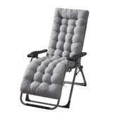 Gfgift patio chaise lounger cushion in grey adds plush outdoor comfort.