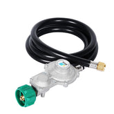 GGC two-stage regulator with hose for stable propane flow on grills and generators.
