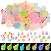 GGSTDDUP 68pcs Easter mini bunny figurines glow for enchanting seasonal decor.