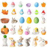 GGSTDDUP Easter mini rabbit figurine for spring decor and fairy garden charm