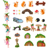 GGSTDDUP fairy garden figurine set enhances outdoor micro-landscapes with charming detail