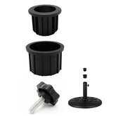 GHAMYEE umbrella base ring plug 3pc kit for secure, wind-ready patio setups.