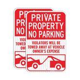 GicnKeuz private property no parking sign 18x12 inches mounted on wall, durable.