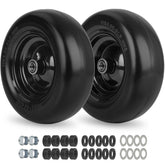 GICOOL 11x4-5 flat-free tire front view showing hub fit