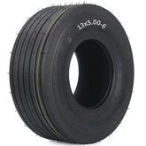 GICOOL 13x5.00-6 tubeless tire side view for lawn tractors, durable and lawn-friendly.
