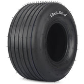 GICOOL 13x6.50-6 tire side view highlighting tubeless design for lawn-friendly performance