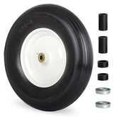 GICOOL 14.5-inch wheelbarrow tire side view showing puncture-proof PU construction